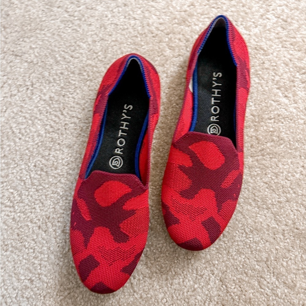 Rothy’s Red Camo Loafers *retired sz 9​ - Picture 2 of 5